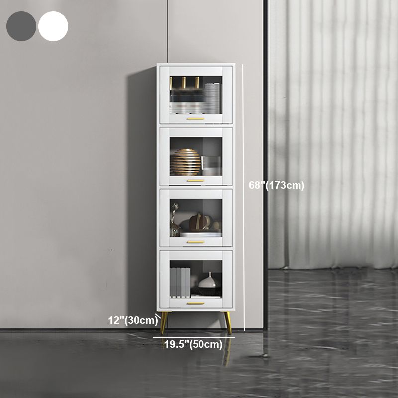 Estantería de estilo moderno estantería cerrada con puertas para el hogar de la oficina