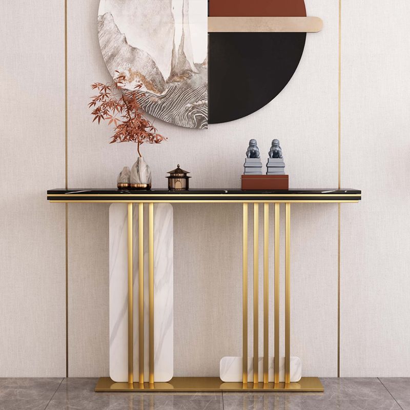 33.46 "Mesa de consola de piedra rectángulo de scratch Resistan Accent Table