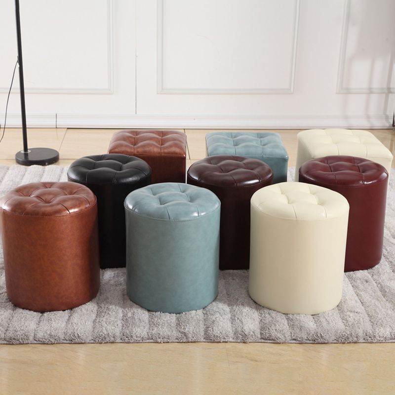 Wine Red Modern Pouf Water Resistant Round Pouf for Drawing Room Clearhalo 'furn' 'furn_ottomans_poufs' 'Furniture' 'Living Room Furniture' 'Ottomans & Poufs' 'ottomans_poufs' 1200x1200_e4c3eba2-d43d-40af-8d1a-02025507393d