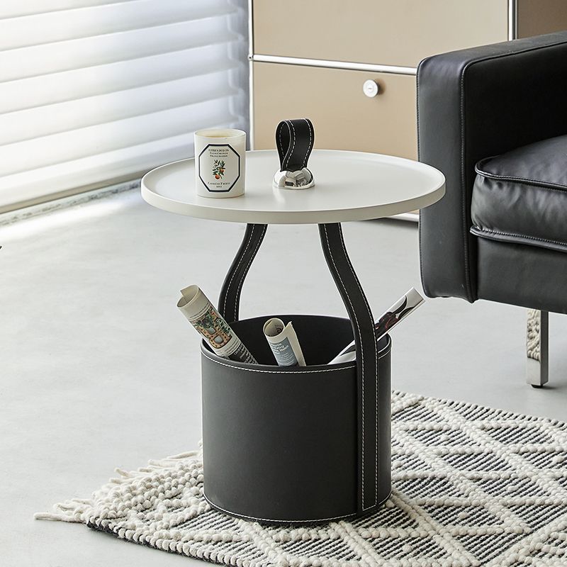 Tavolo da divano rotondo del vassoio rotondo da 19,68 "tavolo da divano di divano di divani laterale