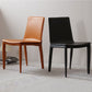 Contemporary Metal Dining Room Chair Armless Leather Dining Chair for Home Use