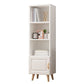 Contemporary Closed Back Bookshelf Standard Engineered Wood Bookcase