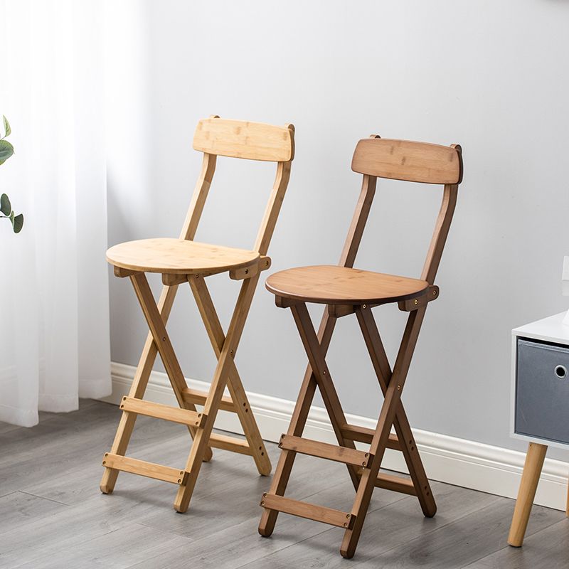 Modern Armless Backrest Counter Stool Wood Bedroom Bar Stool with Wooden Seat and Pedal Clearhalo 'Bar Furniture' 'Bar Stools' 'bar_stools' 'furn' 'furn_bar_stools' 'furniture_bar_stools' 'Kitchen & Dining Furniture' 'kitchen&dining_furn' 'kitchen' 'kitchen_furn' Furniture' 1200x1200_e4c684d3-7134-4fb2-8bb4-6e0c22e74a28