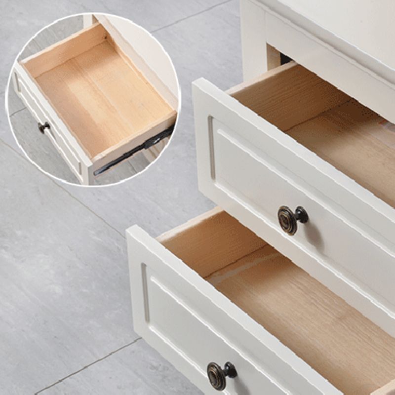 Moderna mesa de noche de madera maciza dormitorio de 2 caviones de noche con 4 patas