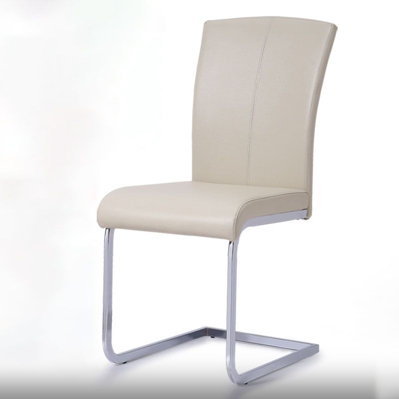 Industrial Design Faux Leather Side Chair Armless Solid Back Chair for Home Clearhalo ' kitchen&dining_furn' 'Dining Chairs' 'Dining Tables & Seating' 'dining_chair' 'furn' 'furn_dining_chair' 'Furniture' 'furniture_dining_chair' 'Kitchen & Dining Furniture' 'kitchen' 1200x1200_e4c8ab46-ce99-491f-ba39-f0260f60ee25