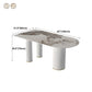 Traditional Luxury Dining Table Stone and Metal White Base Double Pedestal Table Clearhalo 'Dining Tables & Seating' 'Dining Tables' 'dining_table' 'furn' 'furn_dining_table' 'Furniture' 'furniture_dining_table' 'Kitchen & Dining Furniture' 'kitchen' 'kitchen_dining_table' 1200x1200_e4c9288c-7ae1-42ce-ac83-b422cb631329