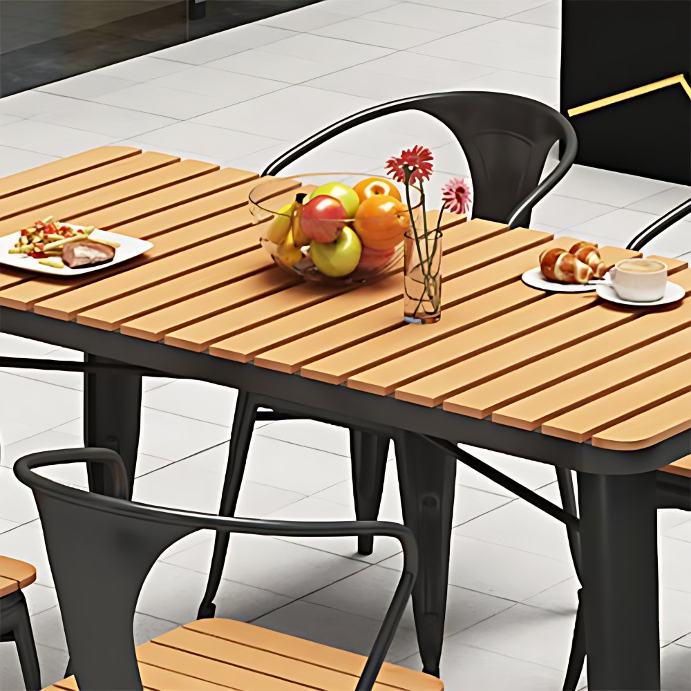 Modern Engineer Wood Dining Table Set 1/2/5/7 Pieces Dining Set for ...