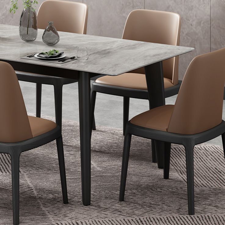 Modern Sintered Stone Rectangle Table Set 1/4/5/7 Pieces Dining Set Clearhalo 'Dining Room Sets' 'Dining Tables & Seating' 'dining_room_set' 'furn' 'furn_dining_room_set' 'Furniture' 'Kitchen & Dining Furniture' 1200x1200_e4cacf19-8e91-492c-b75b-27b683cccef4