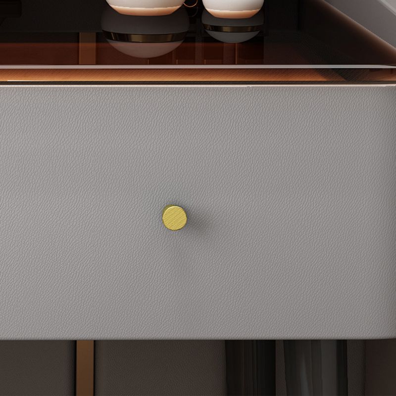 2 Stücke Eitelkeitssatz Glaspop Make-up Eitelkeitstisch in Grau