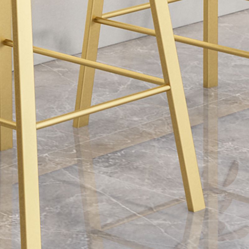 Modern Plastic and Metal Counter Stool Footrest Bucket Backrest Counter-height Stool