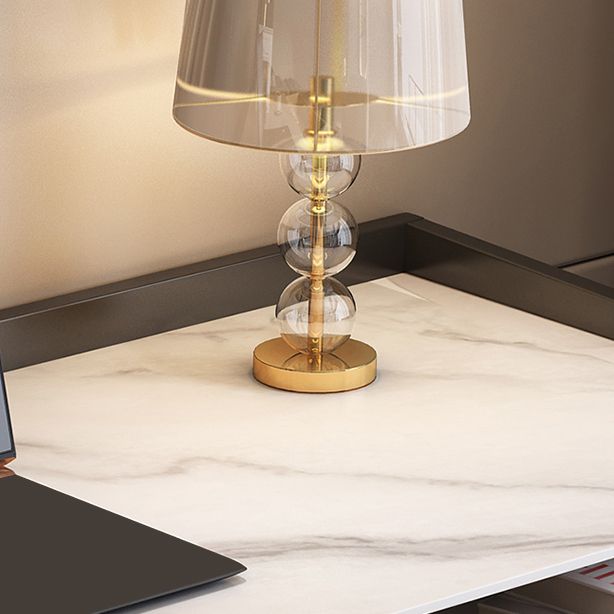 Desca da ufficio rettangolare in pietra 2-cassetti da 30,32 "scrivania alta