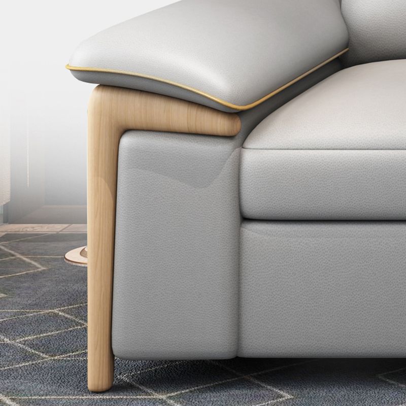 フェイクレザー染色抵抗性の現代ベッドの灰色のセッピー