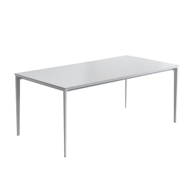 Metal Contemporary Rectangular Dining Table White Sintered Stone Top Table with Legs Clearhalo 'Dining Tables & Seating' 'Dining Tables' 'dining_table' 'Furniture' 'furniture_dining_table' 'Kitchen & Dining Furniture' 'kitchen' 'kitchen_dining_table' 1200x1200_e4d0b3ee-95bc-4eec-aa2c-64dc6490e151