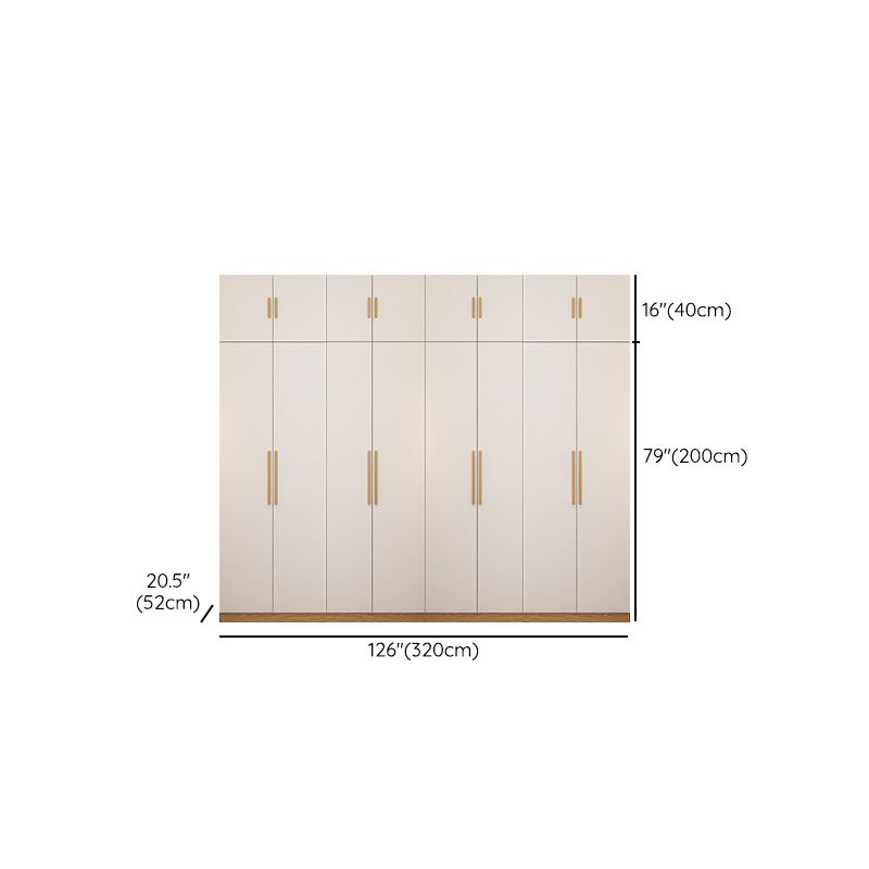 Contemporary Style Wardrobe Wooden Bedroom Closet with Hinged Door