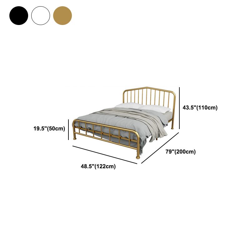 Modern Metal Headboard Bed Arched Open-Frame Bed with Metal Legs Clearhalo 'Bedroom Furniture' 'Beds' 'furn' 'furn_beds' 'Furniture' 1200x1200_e4d1b977-3401-4b42-b424-9209b76eeb8f