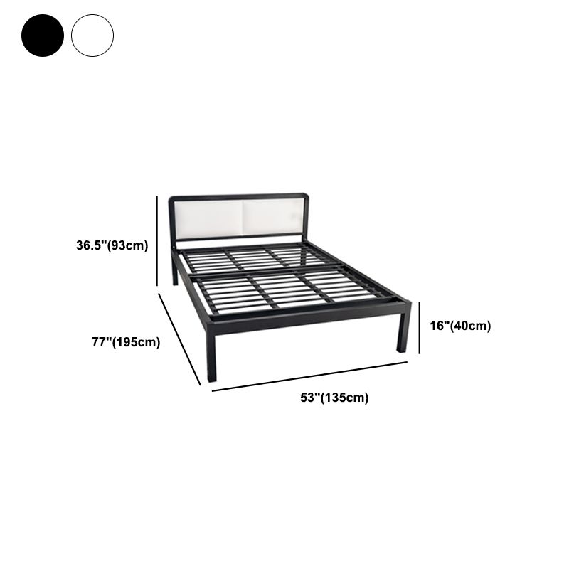 Cama de listones 36.61 "H Altura ajustable con cabecera tapizada de marco abierto