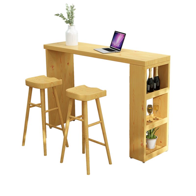 1/3 Pieces Pub Set Full Natural Modern Solid Wooden Bar table Set Clearhalo 'Bar Furniture' 'furn' 'furn_home_bar_bar_sets' 'Furniture' 'Home Bars & Bar Sets' 'home_bar_bar_sets' 'Kitchen & Dining Furniture' 1200x1200_e4d40f10-1f95-4446-a527-0ecef091adb1
