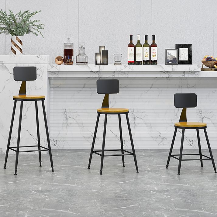 Industrial Footrest Bristol Stool Matte Finish Iron Bar Stool Clearhalo 'Bar Furniture' 'Bar Stools' 'bar_stools' 'furn' 'furn_bar_stools' 'Furniture' 'furniture_bar_stools' 'Kitchen & Dining Furniture' 1200x1200_e4d4c023-0ef2-49d9-b58d-1bfd7bcc1828