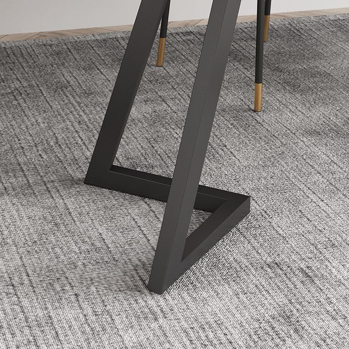 Curved Modern Style Working Table Sintered Stone Writing Table Clearhalo 'Furniture' 'furniture_office_desk' 'Office Desks' 'Office Furniture' 'office_desk' 1200x1200_e4d5caa0-730e-4787-87e1-a300f9594419