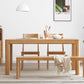 Modern Style Rectangle Oak Solid Wood Dining Table in Natural Clearhalo 'Dining Tables & Seating' 'Dining Tables' 'dining_table' 'furn' 'furn_dining_table' 'Furniture' 'Kitchen & Dining Furniture' 1200x1200_e4d66181-eaa0-4a7c-8f05-75721318e023