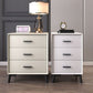 23.62" Tall Faux Leather Night Table 3-drawer Bedside Cabinet with Legs Clearhalo 'Bedroom Furniture' 'furn' 'furn_night_stand' 'Furniture' 'night_stand' 'Nightstands' 1200x1200_e4d8e427-03f6-46ba-9a03-6676fdc3a500