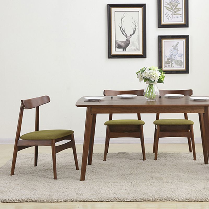 Linen Scandinavian Dining Side Chair Matte Finish Open Back Dining Chair Clearhalo ' kitchen&dining_furn' 'Dining Chairs' 'Dining Tables & Seating' 'dining_chair' 'furn' 'furn_dining_chair' 'Furniture' 'furniture_dining_chair' 'Kitchen & Dining Furniture' 'kitchen' 1200x1200_e4dc1393-9598-415e-9339-77d762a345c1