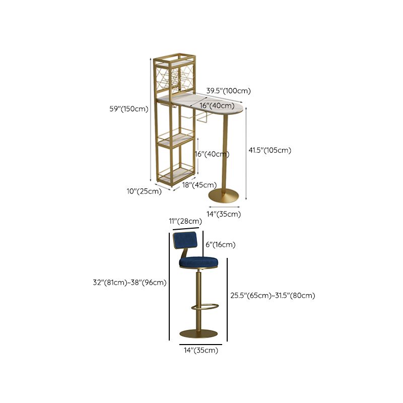 Modern 1/3 Pieces Bar Table Set Stone Counter Table with Rotatable Stools for Living Room Clearhalo 'Bar Furniture' 'furn' 'furn_home_bar_bar_sets' 'Furniture' 'Home Bars & Bar Sets' 'home_bar_bar_sets' 'Kitchen & Dining Furniture' 1200x1200_e4dcc3f7-8bc0-4200-8293-5df3d42e2090