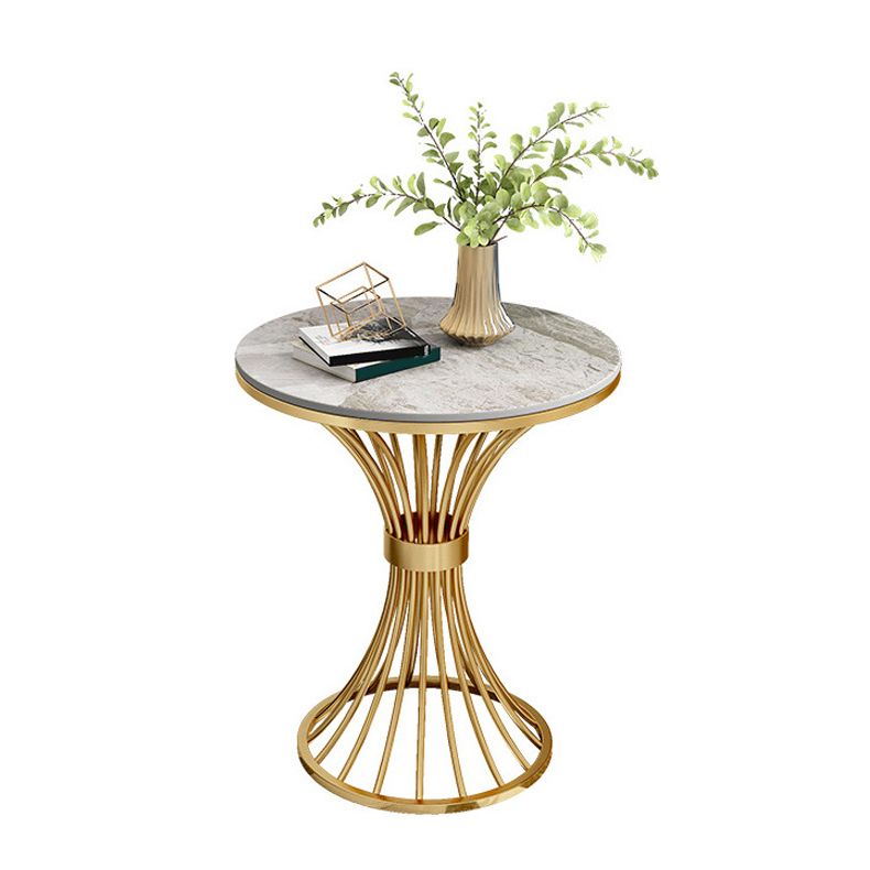 Metal Traditional Luxury Round Table 29.5"H Stone Top Dining Table with Pedestal Base Clearhalo 'Dining Tables & Seating' 'Dining Tables' 'dining_table' 'furn' 'furn_dining_table' 'Furniture' 'Kitchen & Dining Furniture' 1200x1200_e4dd4faa-e87b-4622-83b4-68d60f53186e