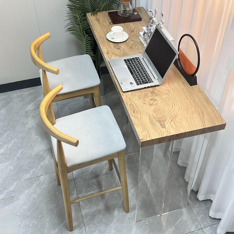 Rectangle Counter Height Pub Set 1/2/3 Pcs Modern Bar Table and Solid Wood Stools Clearhalo 'Bar Furniture' 'furn' 'furn_home_bar_bar_sets' 'Furniture' 'Home Bars & Bar Sets' 'home_bar_bar_sets' 'Kitchen & Dining Furniture' 1200x1200_e4de43fb-e1dc-4261-9c6f-d4633d632fdf