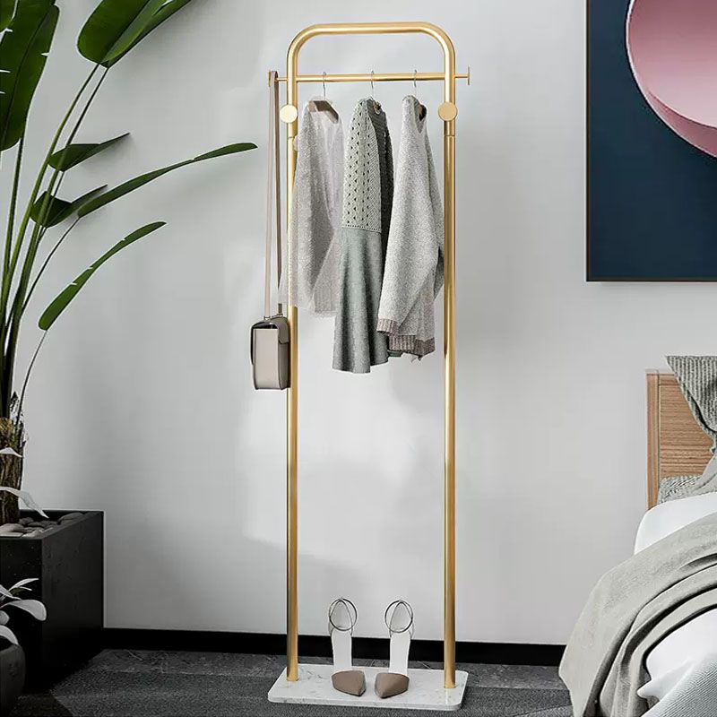 Rack de manteau moderne en métal encadré du rail suspendu et 4 hameçons Hall Stand