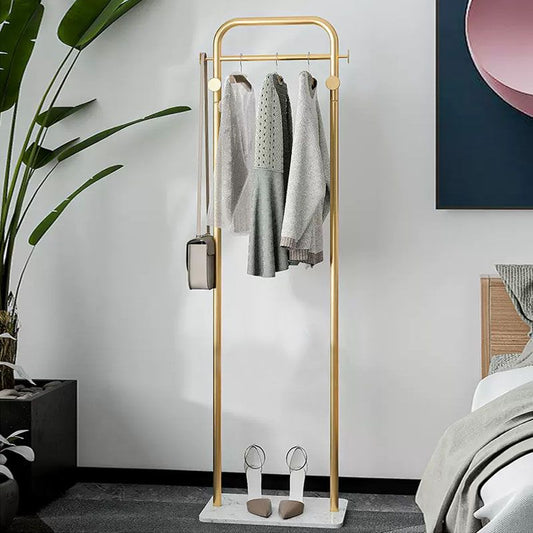 Rack de manteau moderne en métal encadré du rail suspendu et 4 hameçons Hall Stand