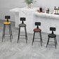 Industrial Coffee Shop Footrest Stool Matte Finish Iron Bar Stool Clearhalo 'Bar Furniture' 'Bar Stools' 'bar_stools' 'furn' 'furn_bar_stools' 'Furniture' 'furniture_bar_stools' 'Kitchen & Dining Furniture' 1200x1200_e4df11c0-9579-4efa-8fb4-47f7f177f1db