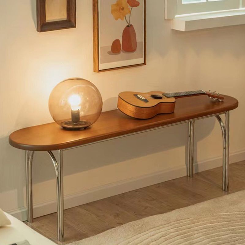 Ovale eetkamer keukentafel Moderne eettafel met zilveren frame