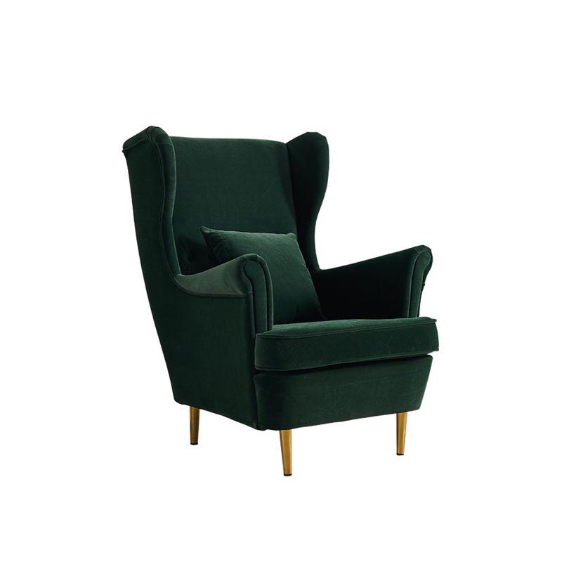 30.70" L x 37.79" W x 39.76" H Fabric Wingback Chair Metal Four Leg Accent Chair Clearhalo 'Accent Chairs' 'accent_chairs' 'Chairs & Seating' 'furn' 'furn_accent_chairs' 'Furniture' 'furniture_accent_chairs' 'Living Room Furniture' 1200x1200_e4e0bd6b-f27d-4aab-bf6e-519400d070d9