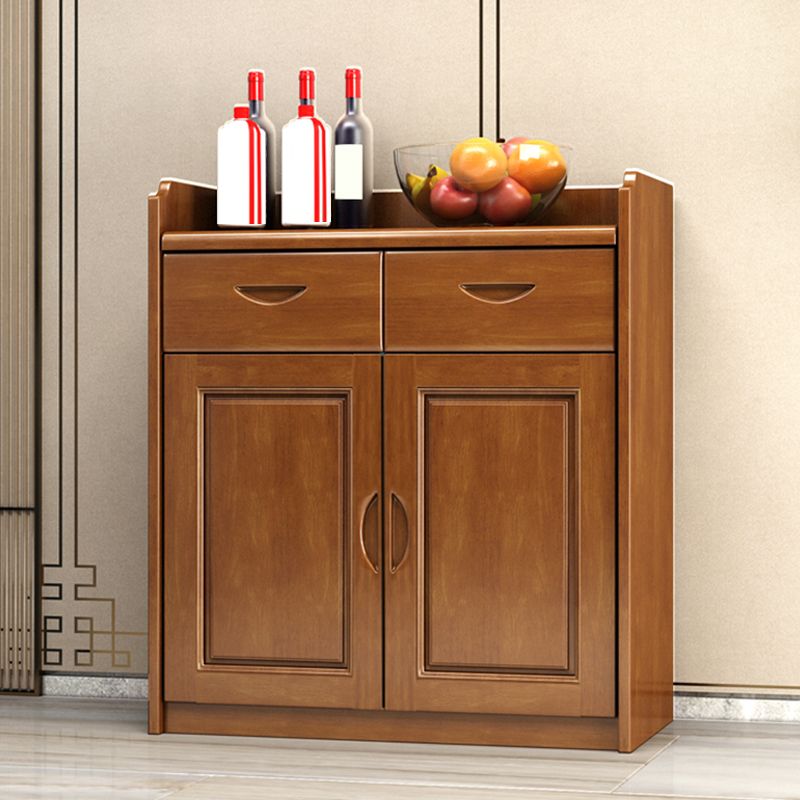 Tavolo a buffet in legno massiccio moderno scheda laterale in stile moderno con armadi e cassetti