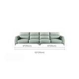 Industrial Sectional Sofa Green Pillow Top Arm Sofa for Living Room