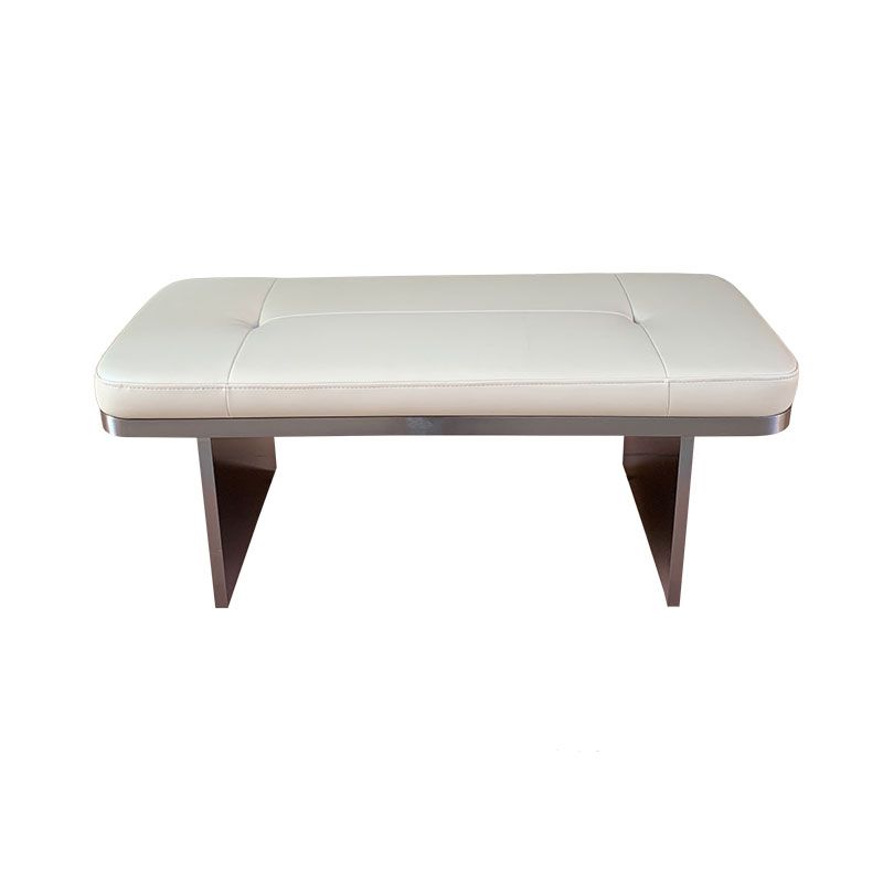 Modern Upholstered Bench, 16"H Bedroom Bench with Metal Legs Clearhalo 'Benches' 'Chairs & Seating' 'furn' 'furn_benches' 'Furniture' 'Living Room Furniture' 1200x1200_e4e54058-d793-4e83-ad55-c5a3d53fe814