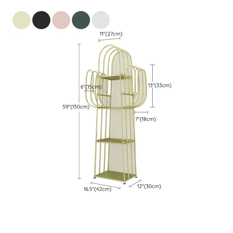 16,5 W "x 59" H moderno moderno comodino di ferro per soggiorno