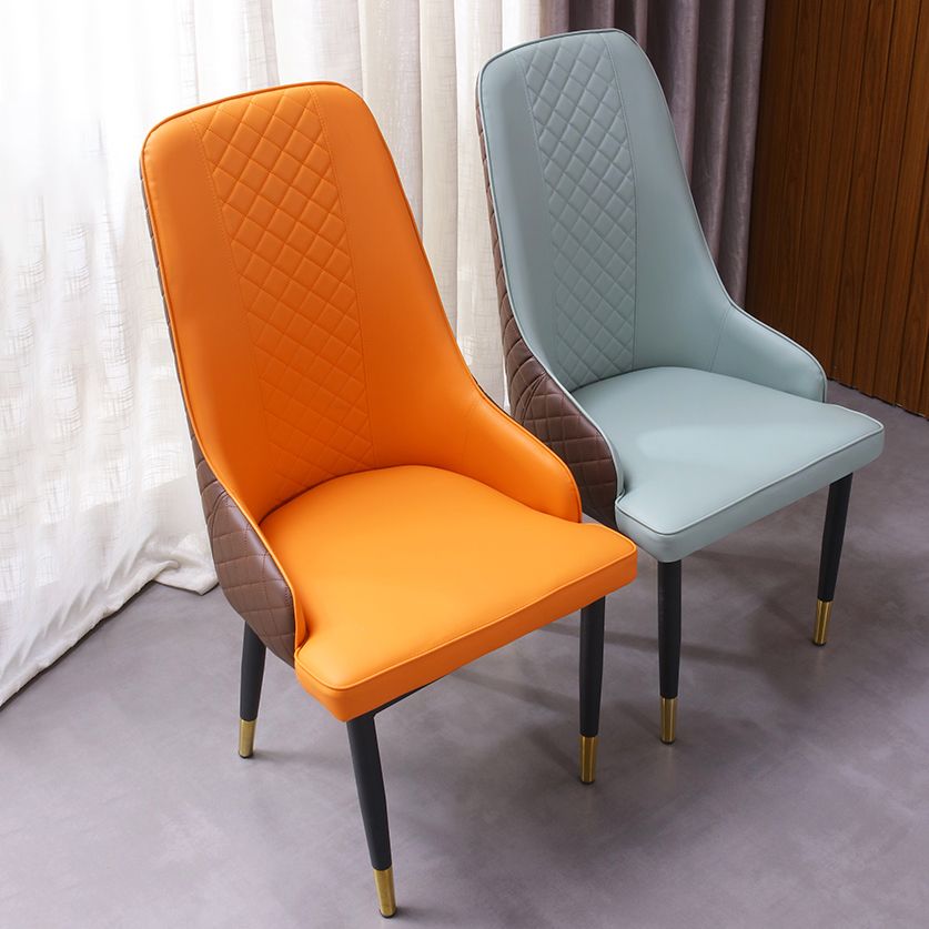 Minimalist Style Upholstered Side Chair Leather Dining Armless Chair for Home Use Clearhalo ' kitchen&dining_furn' 'Dining Chairs' 'Dining Tables & Seating' 'dining_chair' 'furn' 'furn_dining_chair' 'Furniture' 'furniture_dining_chair' 'Kitchen & Dining Furniture' 'kitchen' 1200x1200_e4e690e2-f2bb-4abe-b700-a081a791bf8a