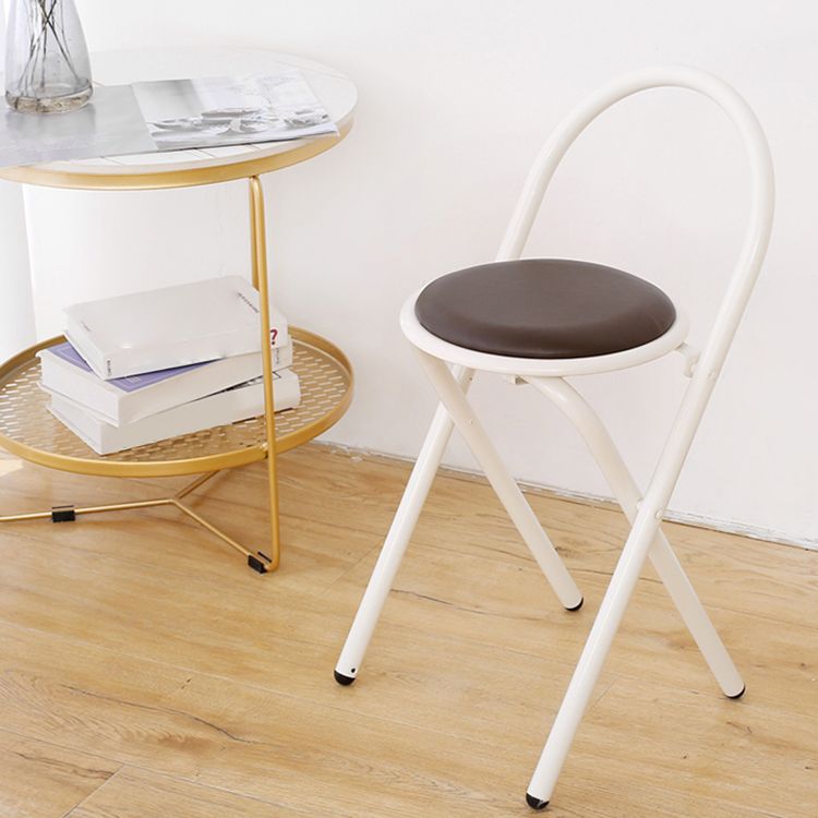 Contemporary Side Chair Metal Open Back Dining Chair for Indoor