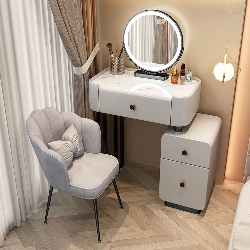 Moderne make -up ijdelheid bureau met 3 laden in massief houtframe