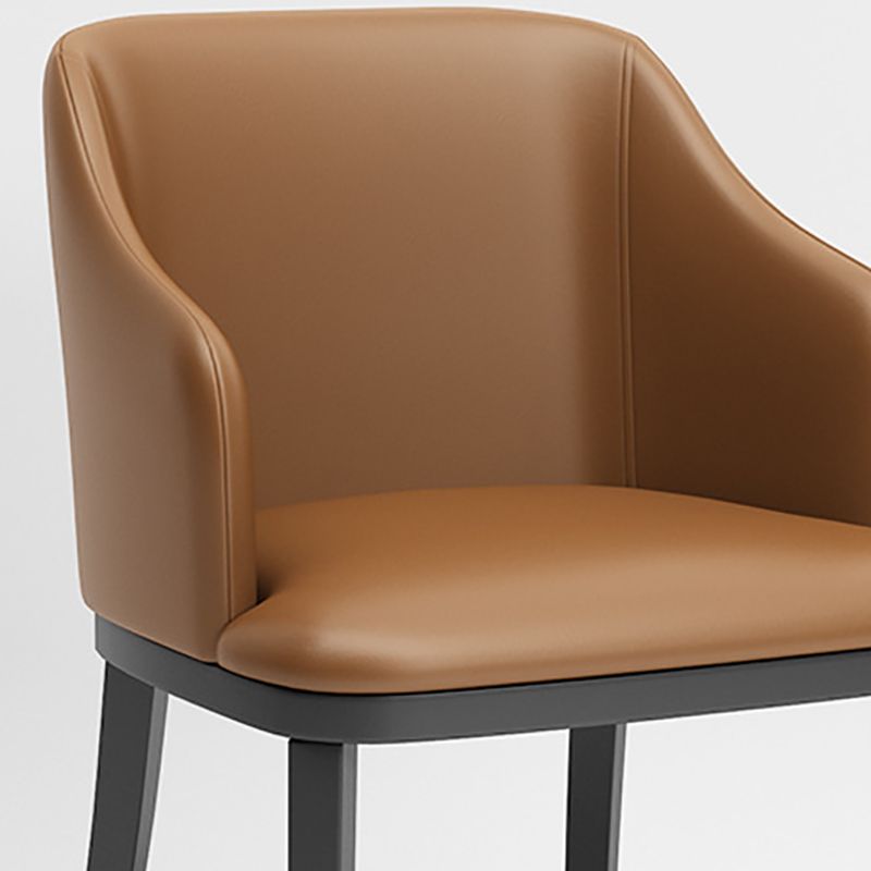 Modern Metal Dining Arm Chair Upholstered Side Chair for Dining Room Clearhalo 'Dining Chairs' 'Dining Tables & Seating' 'dining_chair' 'furn' 'furn_dining_chair' 'Furniture' 'furniture_dining_chair' 'Kitchen & Dining Furniture' 1200x1200_e4eb2bf8-1fe2-4591-829f-d6a3cae31595