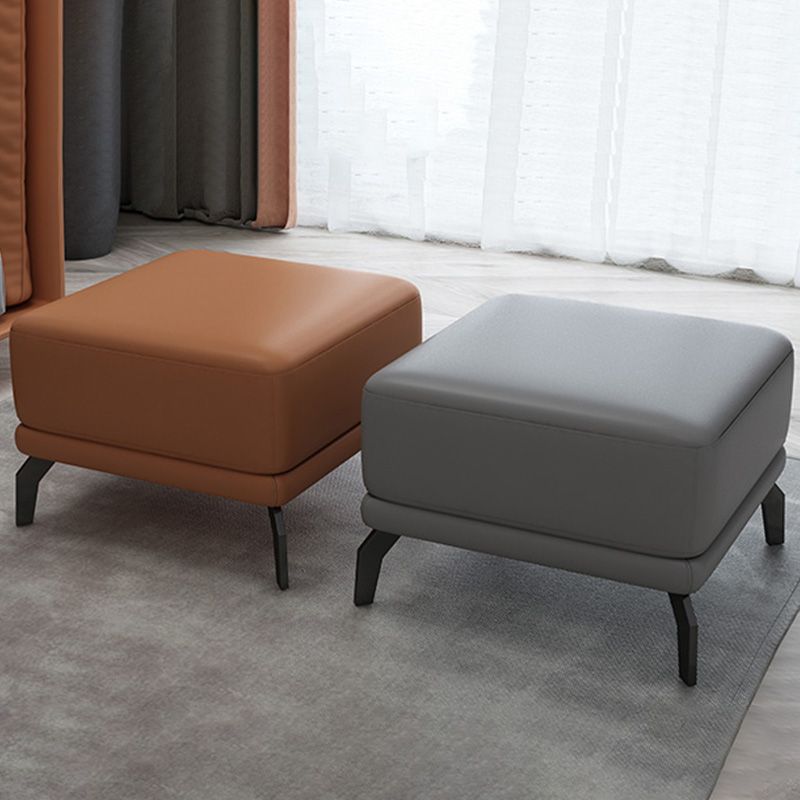 Rectangle Footstools Genuine Leather 23.4 Inch Width Standard Foot Stool Clearhalo 'furn' 'furn_ottomans_poufs' 'Furniture' 'Living Room Furniture' 'Ottomans & Poufs' 'ottomans_poufs' 1200x1200_e4eb7713-0b3a-4dfd-a011-edad8cffe674