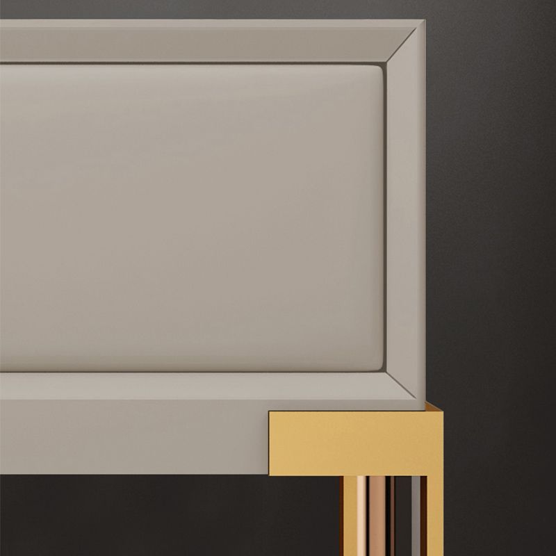 20 '' Accento glam alto tavolo da comodino per il comodino in pelle finta con gambe