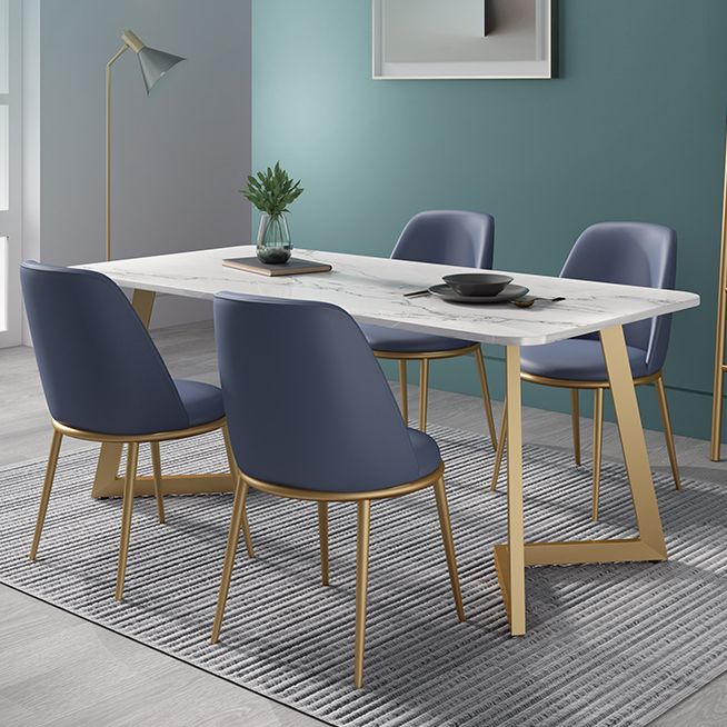 Metal Traditional Luxury Rectangle Indoor Table Sintered Stone Table with Sled Base Clearhalo ' dining_table' 'Dining Tables & Seating' 'Dining Tables' 'furn' 'furn_dining_table' 'Furniture' 'furniture_dining_table' 'Kitchen & Dining Furniture' 'kitchen&dining_furn' 'kitchen' 'kitchen_dining_table' 1200x1200_e4ece3fc-7a97-47d5-ba27-4957c2d274f0