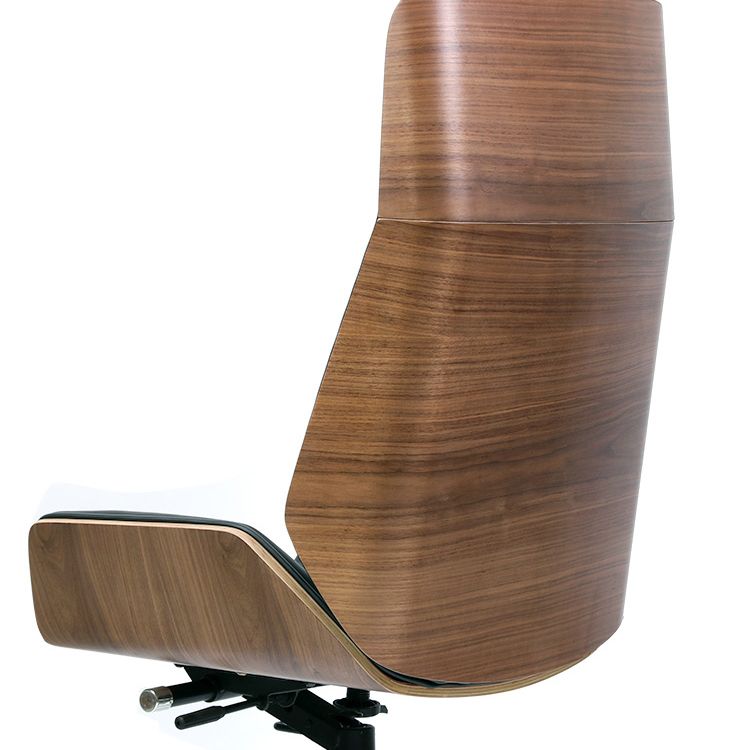 Sedia da ufficio moderna senza braccio meccanismo di inclinazione in pelle senza sedia angosciante con ruote