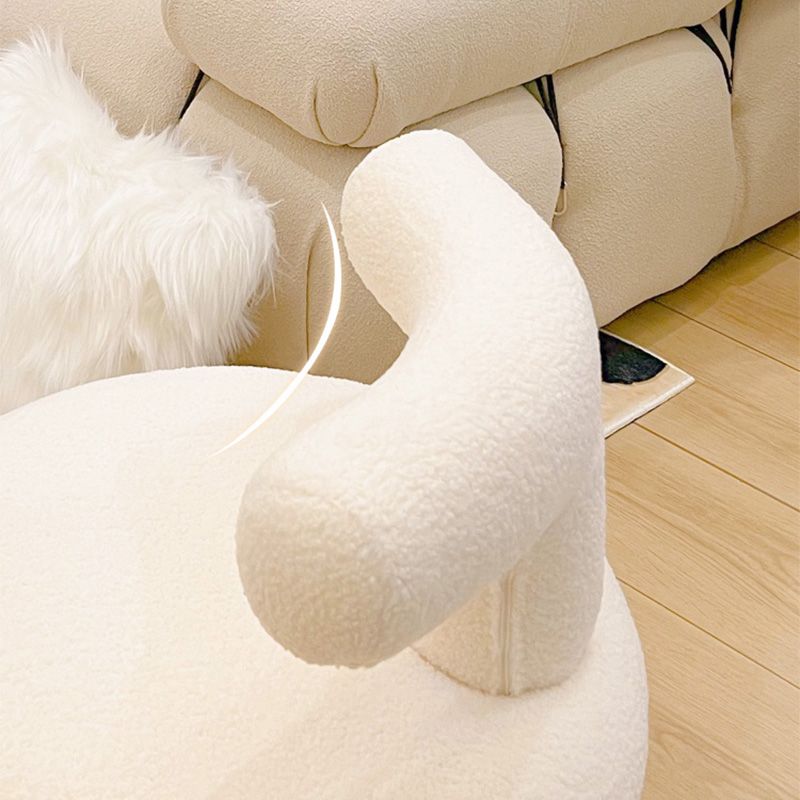 Wool Slipper Chair Modern Armless Slipper Chair for Living Room, Bedroom Clearhalo 'Accent Chairs' 'accent_chairs' 'Chairs & Seating' 'furn' 'furn_accent_chairs' 'Furniture' 'Living Room Furniture' 1200x1200_e4f071d2-1b76-4444-b6d4-b34d591eedb5