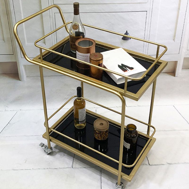 Modern Home Dining Prep Table 23.6"L Open Storage Rectangular Rolling Prep Table Clearhalo 'furn' 'furn_kitchen_islands_carts' 'Furniture' 'Kitchen & Dining Furniture' 'Kitchen Islands & Carts' 'kitchen_islands_carts' 1200x1200_e4f32185-a65a-4707-87f1-b82e717ec0b5