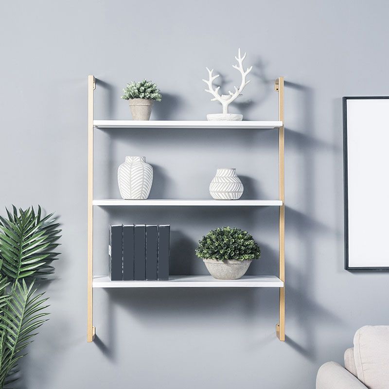 Contemporary Wall Unit Bookcase Metal Frame Pine Wood Shelf Bookshelf Clearhalo 'Bookcases' 'furn' 'furn_bookcases' 'Furniture' 'furniture_bookcases' 'Office Furniture' 1200x1200_e4f3a86f-420a-42b3-840e-23649ece4494