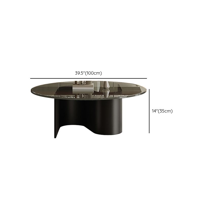 Contemporary Cocktail Table Glass Pedestal Coffee Cocktail Table Clearhalo 'Coffee & Accent Tables' 'Coffee Tables' 'coffee_tables' 'furn' 'furn_coffee_tables' 'Furniture' 'Living Room Furniture' 1200x1200_e4f40a87-ae48-4494-b8a2-203b41c290f0